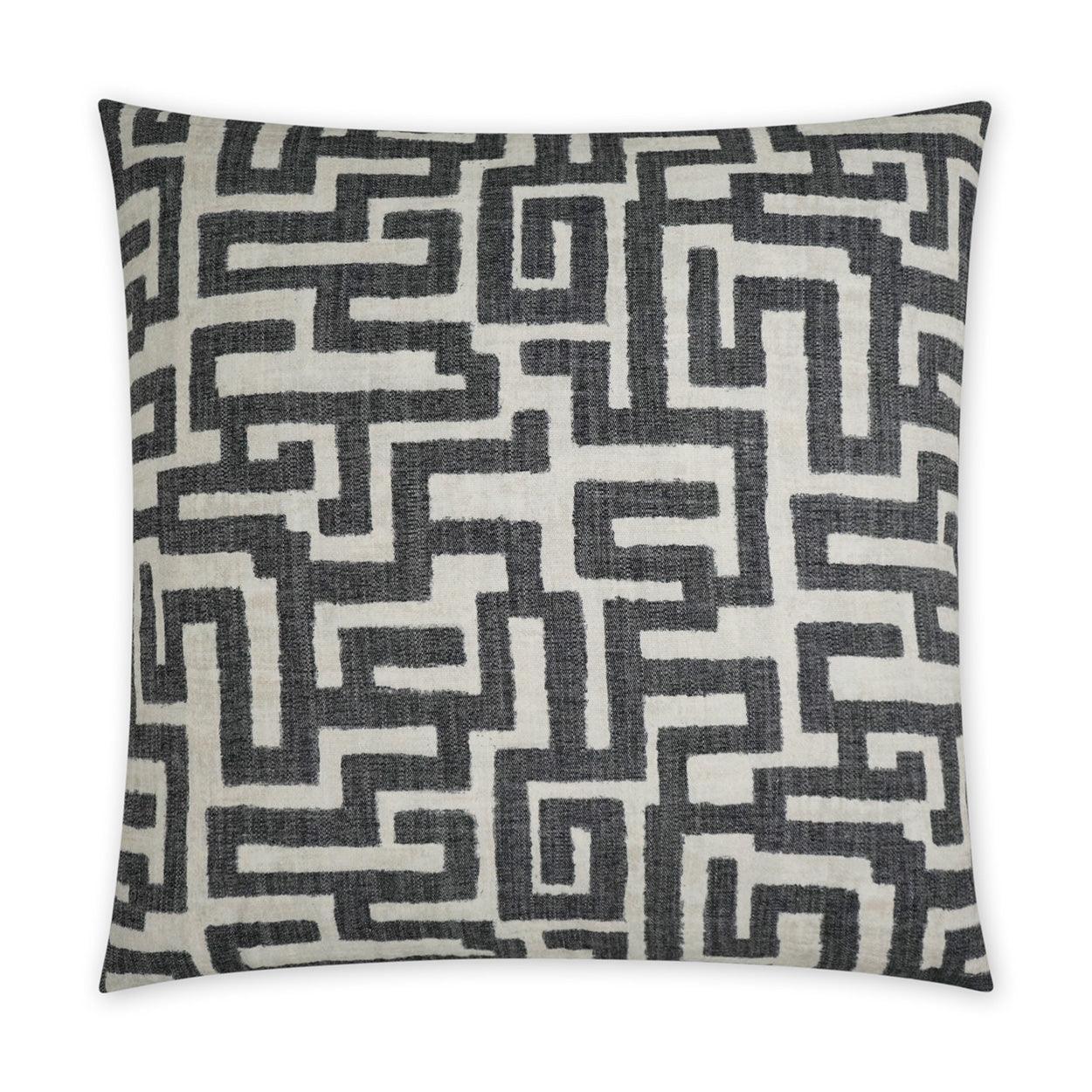 Giotto Black Global Geometric Black Large Throw Pillow With Insert - Uptown Sebastian