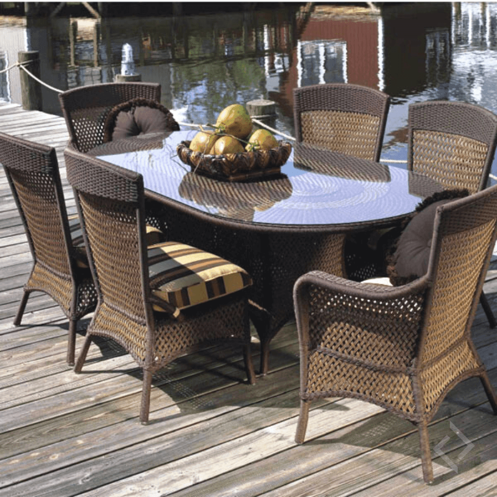 Grand Traverse Outdoor Dining Armchair Replacement Cushions Lloyd Flanders - Uptown Sebastian