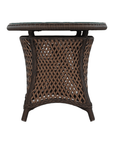 Grand Traverse Outdoor Round End Table With Glass Top Lloyd Flanders - Uptown Sebastian