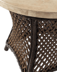 Grand Traverse Outdoor Round End Table With Teak Wood Top Lloyd Flanders - Uptown Sebastian