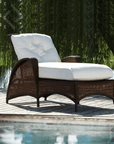 Grand Traverse Patio Adjustable Chaise Lounge With Sunbrella Cushions - Uptown Sebastian