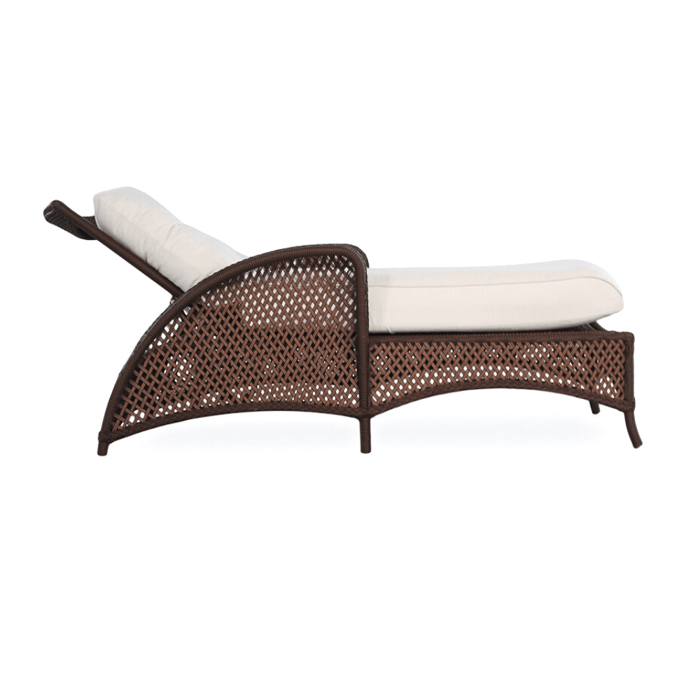 Grand Traverse Patio Adjustable Chaise Lounge With Sunbrella Cushions - Uptown Sebastian