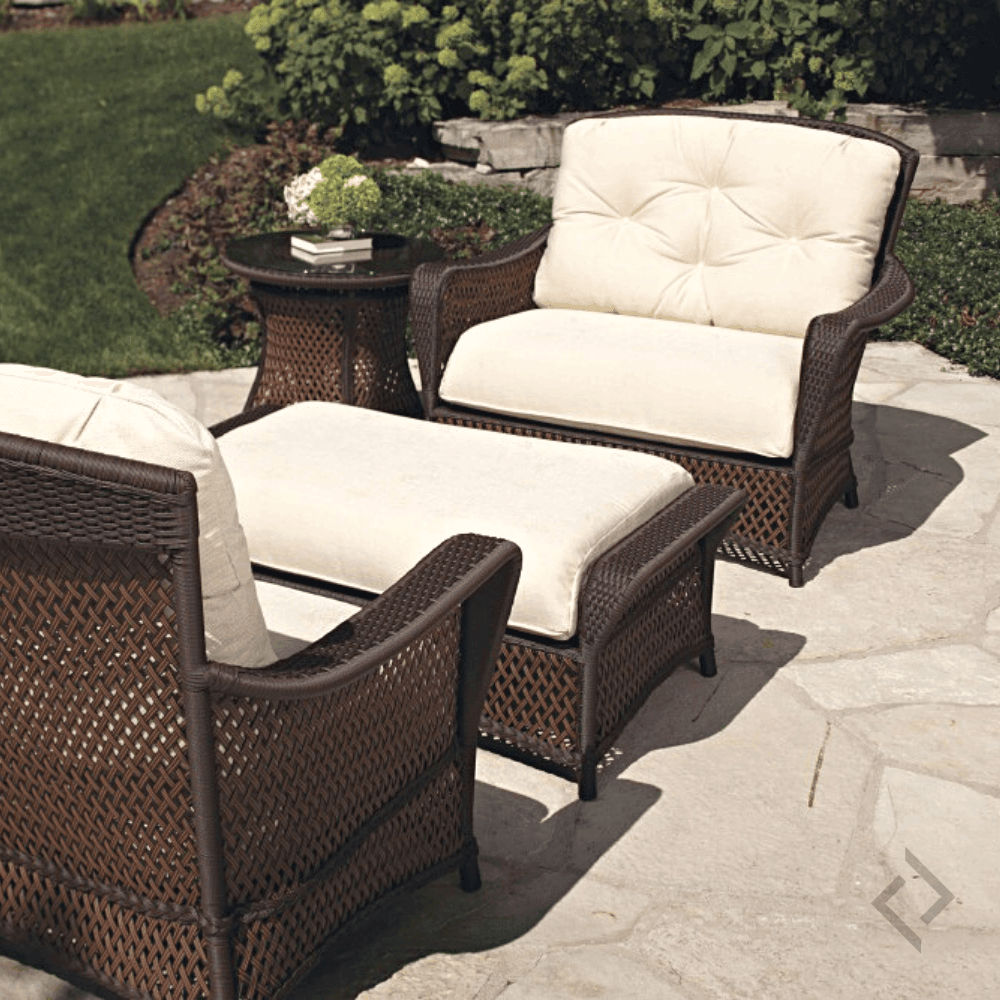 Grand Traverse Patio Large Ottoman With Sunbrella Cushions Lloyd Flanders - Uptown Sebastian