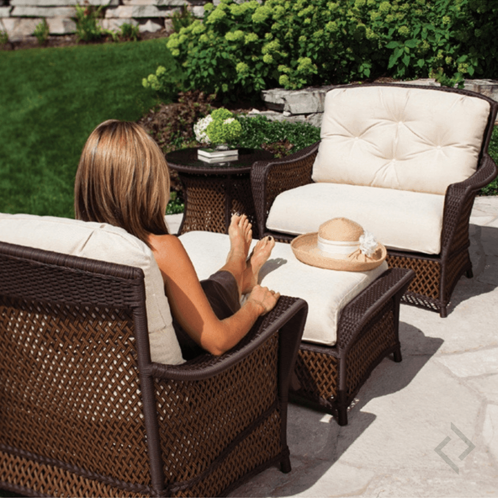 Grand Traverse Patio Large Ottoman With Sunbrella Cushions Lloyd Flanders - Uptown Sebastian