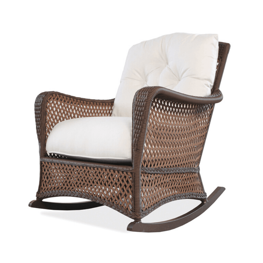 Grand Traverse Patio Loveseat Glider Rocking Chair With Tables - Uptown Sebastian