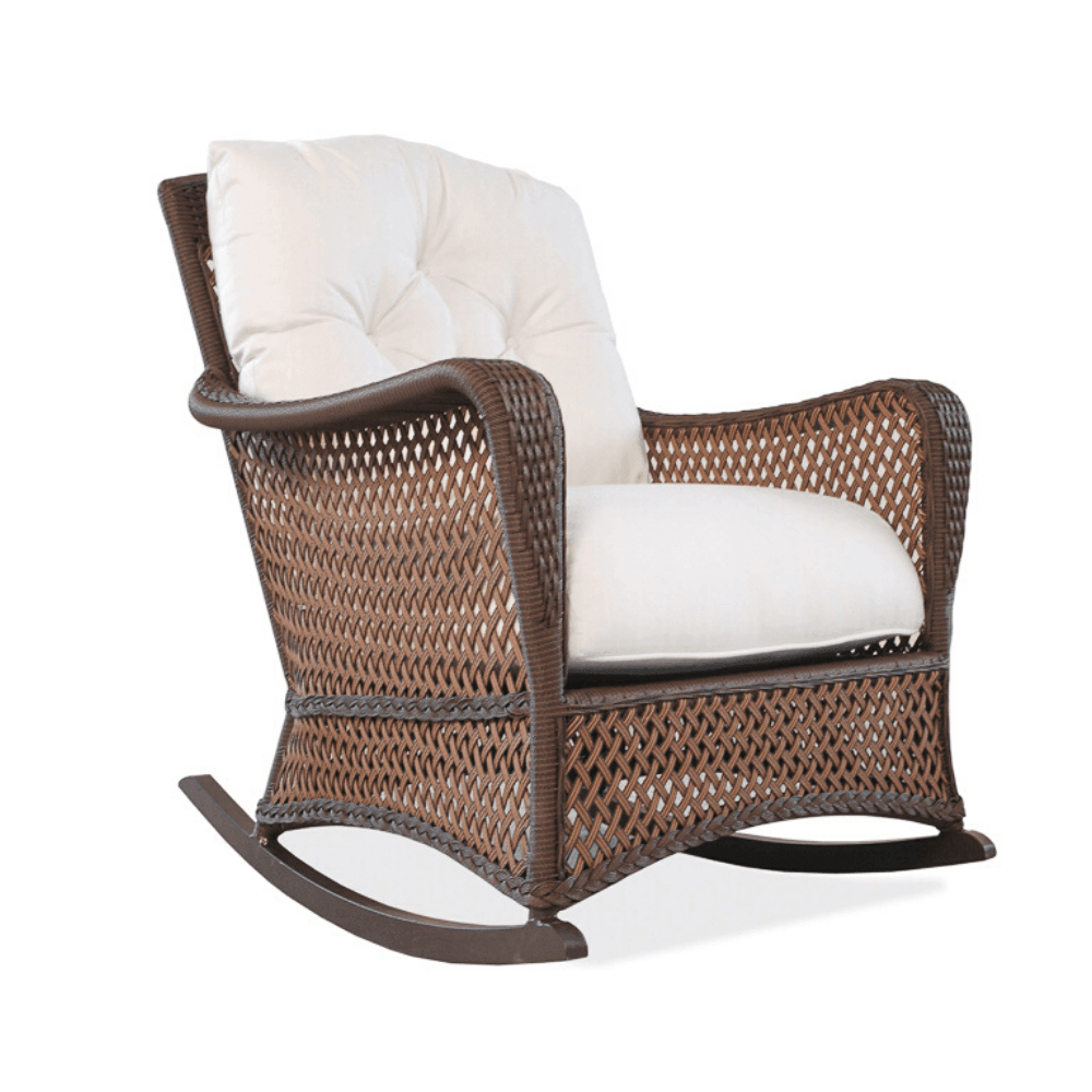 Grand Traverse Patio Loveseat Glider Rocking Chair With Tables - Uptown Sebastian