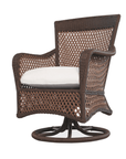 Grand Traverse Patio Swivel Dining Armchair With Sunbrella Cushions - Uptown Sebastian