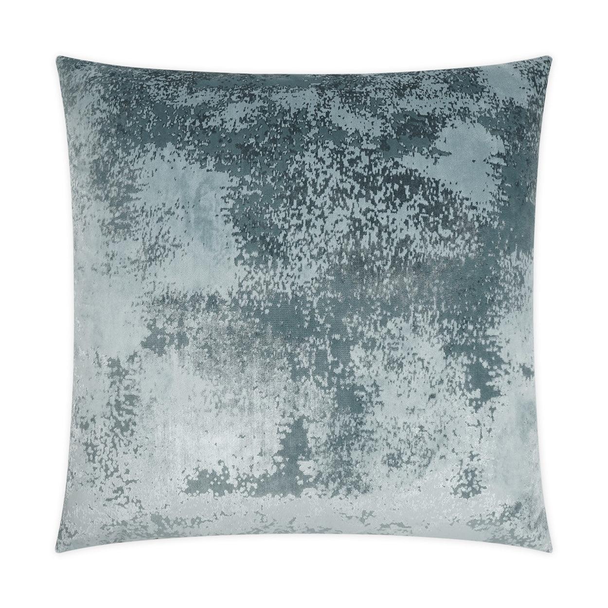 Grated Baltic Solid Slate Blue Large Throw Pillow With Insert - Uptown Sebastian