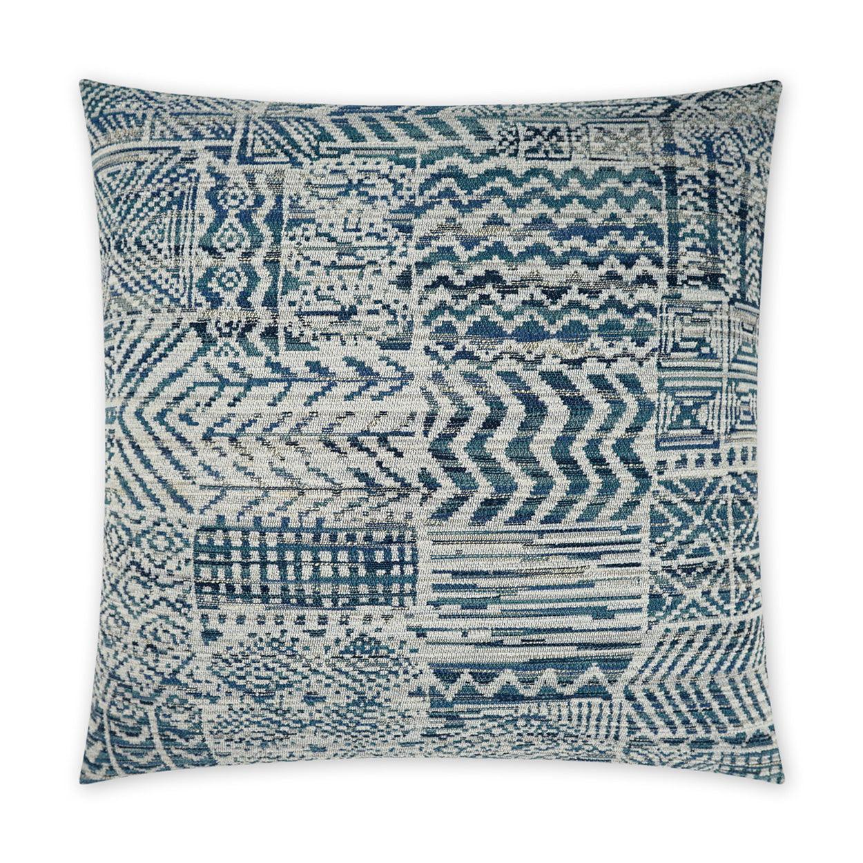 Hallston Indigo Global Blue Large Throw Pillow With Insert - Uptown Sebastian