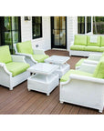 Hamptons All-Weather 3 Seater Sofa Wicker Outdoor Furniture Lloyd Flanders - Uptown Sebastian