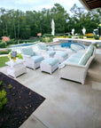 Hamptons All-Weather 3 Seater Sofa Wicker Outdoor Furniture Lloyd Flanders - Uptown Sebastian