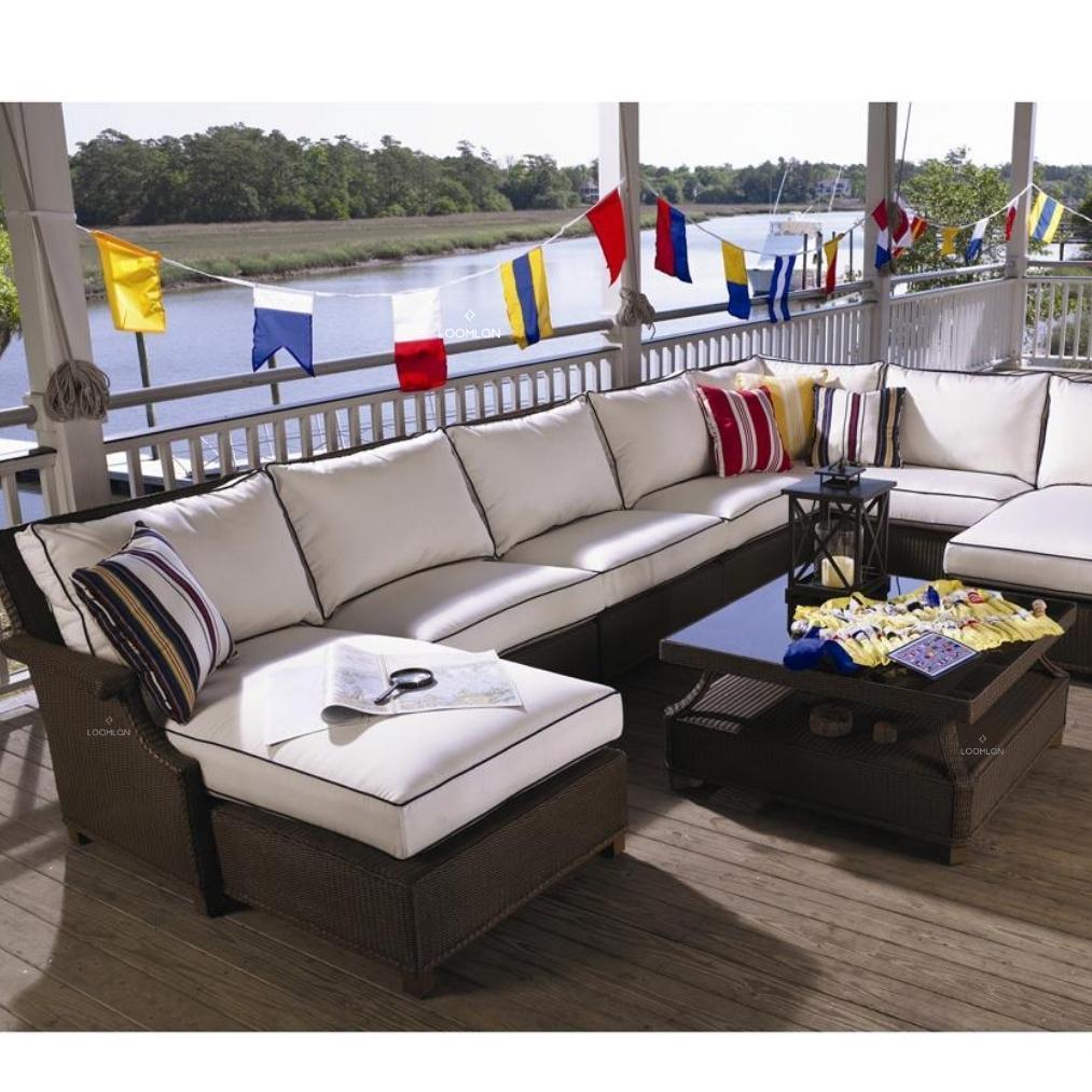 Hamptons Armless Sectional Unit All-Weather Outdoor Furniture - Uptown Sebastian