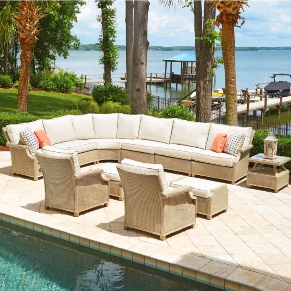 Hamptons Armless Sectional Unit All-Weather Outdoor Furniture - Uptown Sebastian