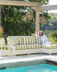 Hamptons Armless Sectional Unit All-Weather Outdoor Furniture - Uptown Sebastian