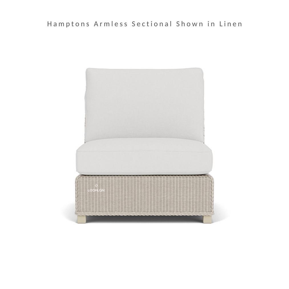 Hamptons Armless Sectional Unit All-Weather Outdoor Furniture - Uptown Sebastian