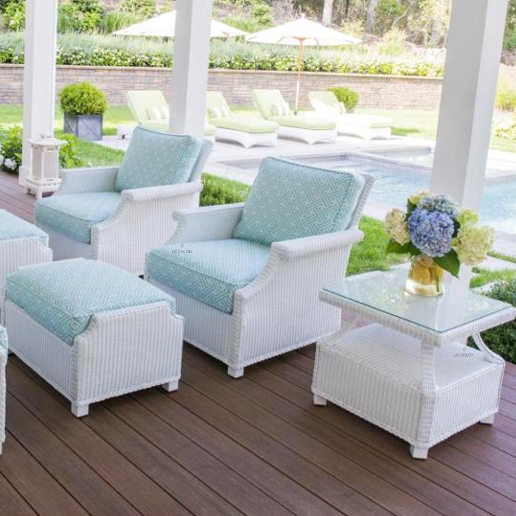 Hamptons Outdoor Furniture Wicker Lounge Chair Lloyd Flanders - Uptown Sebastian