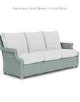 Hamptons Outdoor Wicker Sofa and Lounge Chair Set With Tables - Uptown Sebastian