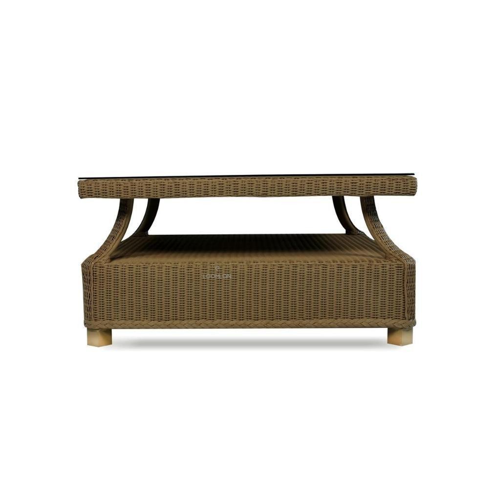 Hamptons Rectangular Outdoor Cocktail Table With Glass Lloyd Flanders - Uptown Sebastian