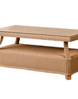 Hamptons Rectangular Outdoor Cocktail Table With Glass Lloyd Flanders - Uptown Sebastian