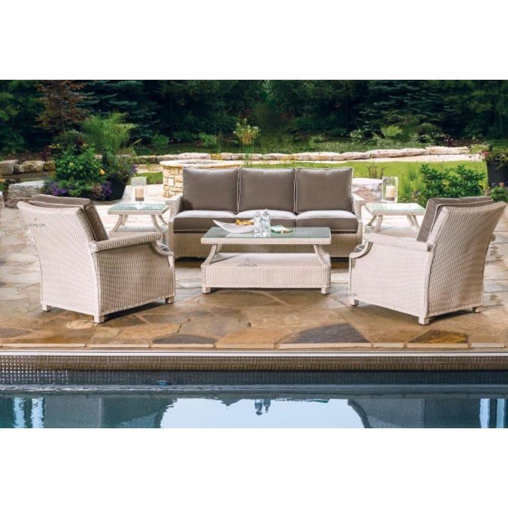 Hamptons Rectangular Outdoor Cocktail Table With Glass Lloyd Flanders - Uptown Sebastian