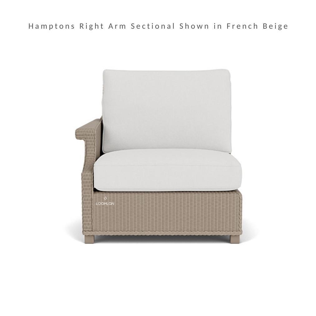 Hamptons Right Arm Sectional Unit All-Weather Outdoor Furniture - Uptown Sebastian