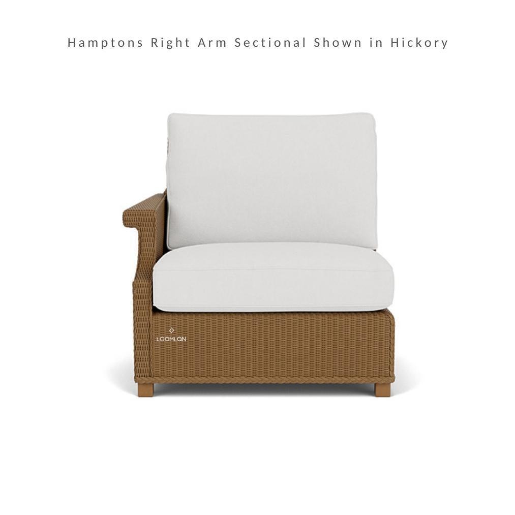 Hamptons Right Arm Sectional Unit All-Weather Outdoor Furniture - Uptown Sebastian