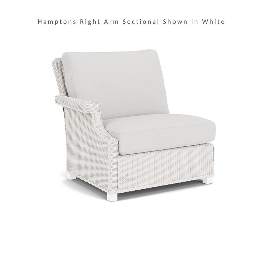 Hamptons Right Arm Sectional Unit All-Weather Outdoor Furniture - Uptown Sebastian