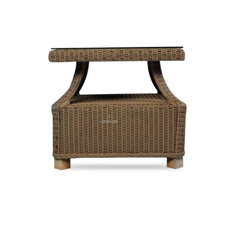 Hamptons Square End Accent Table With Glass Lloyd Flanders - Uptown Sebastian