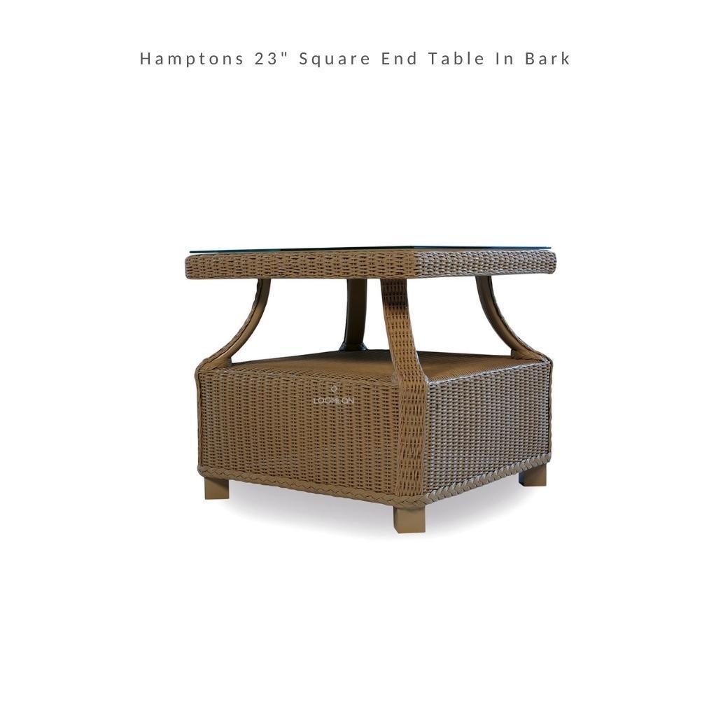 Hamptons Square End Accent Table With Glass Lloyd Flanders - Uptown Sebastian