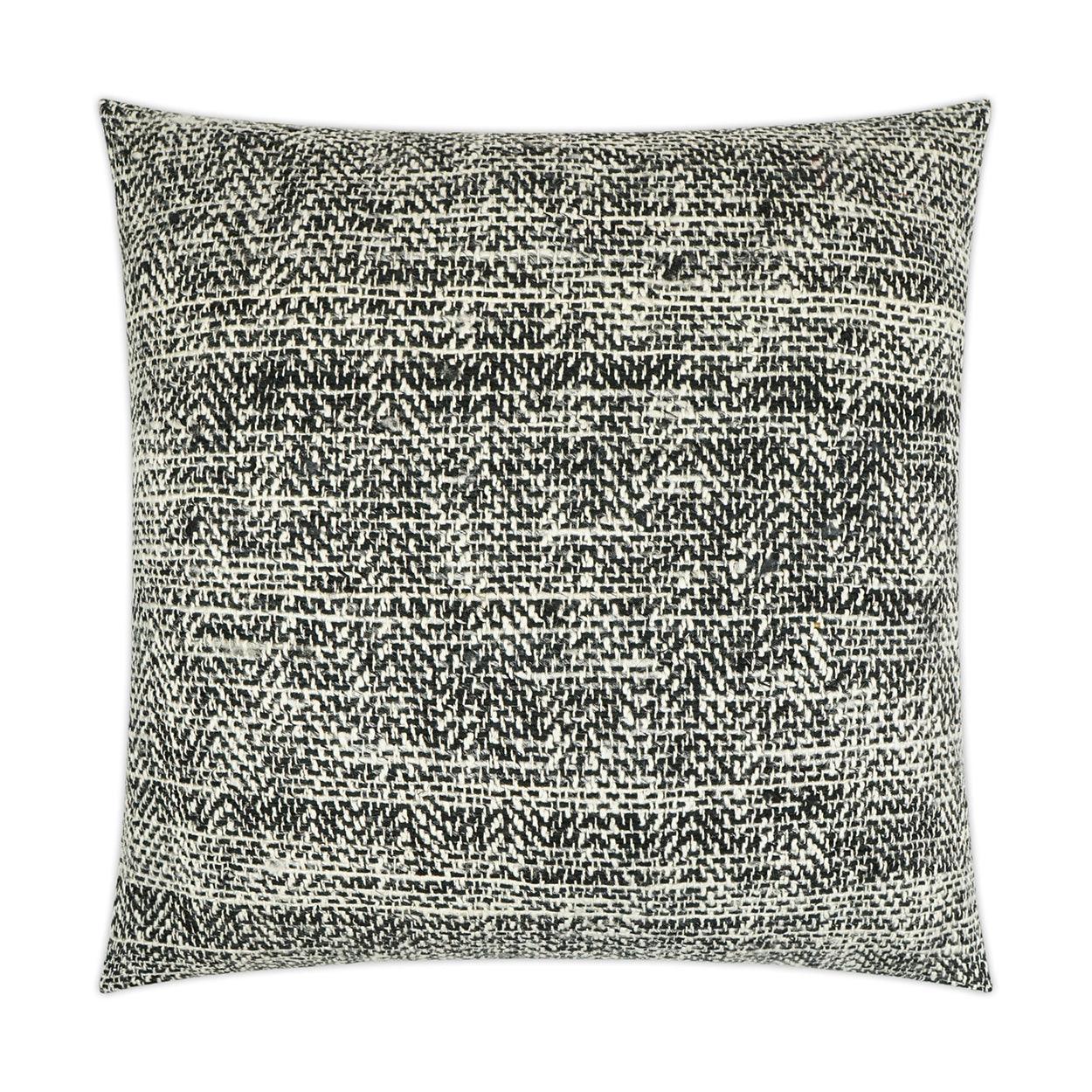 Handspun Textured Black Large Throw Pillow With Insert - Uptown Sebastian