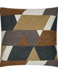 Hooray Earth Geometric Brown Tan Taupe Large Throw Pillow With Insert - Uptown Sebastian