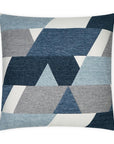 Hooray Ocean Geometric Blue Mist Large Throw Pillow With Insert - Uptown Sebastian