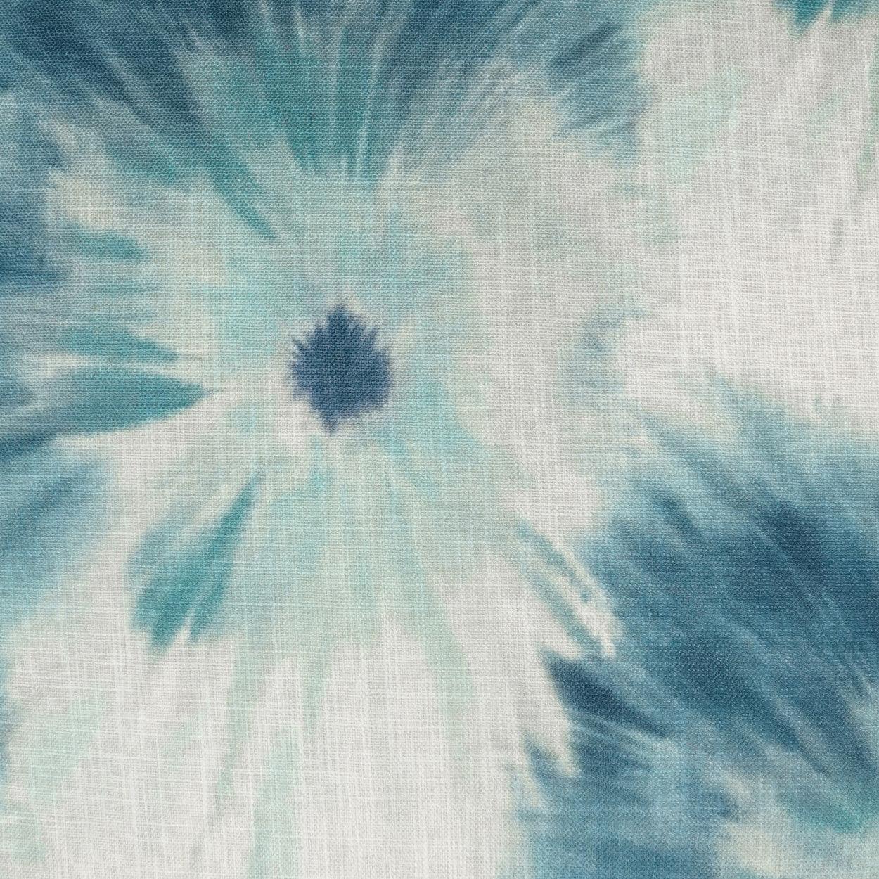 Idyll Abstract Floral Blue Large Throw Pillow With Insert - Uptown Sebastian