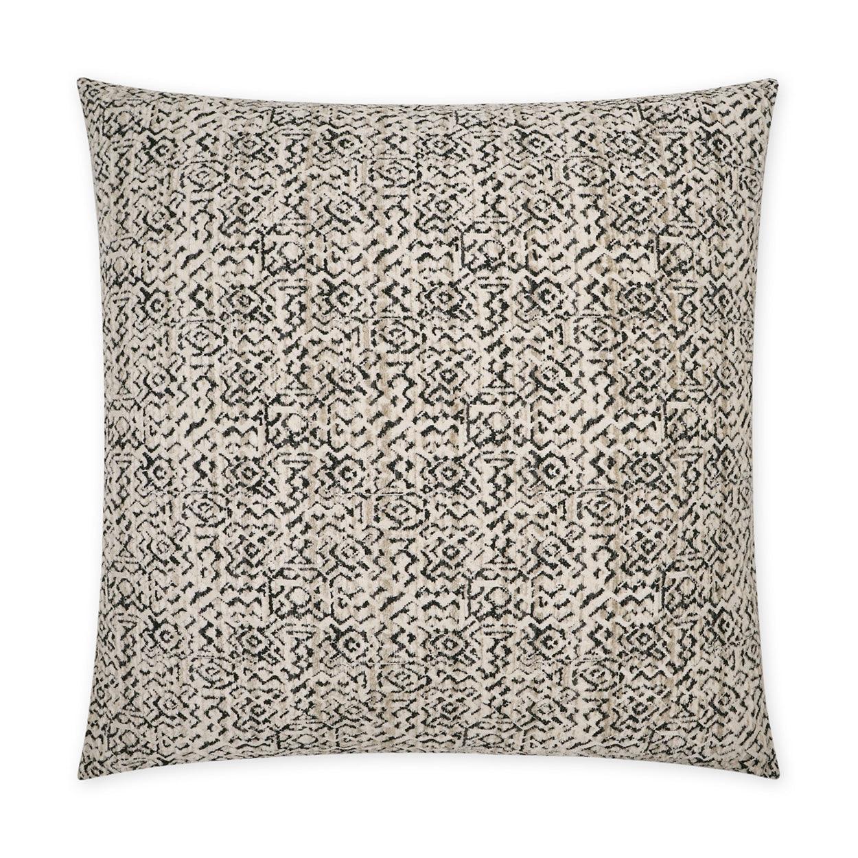 Inca Pebble Black Tan Taupe Large Throw Pillow With Insert - Uptown Sebastian