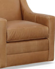 Jacob Real Leather Chair Swivel Lounge Chair Black and Brown - Uptown Sebastian