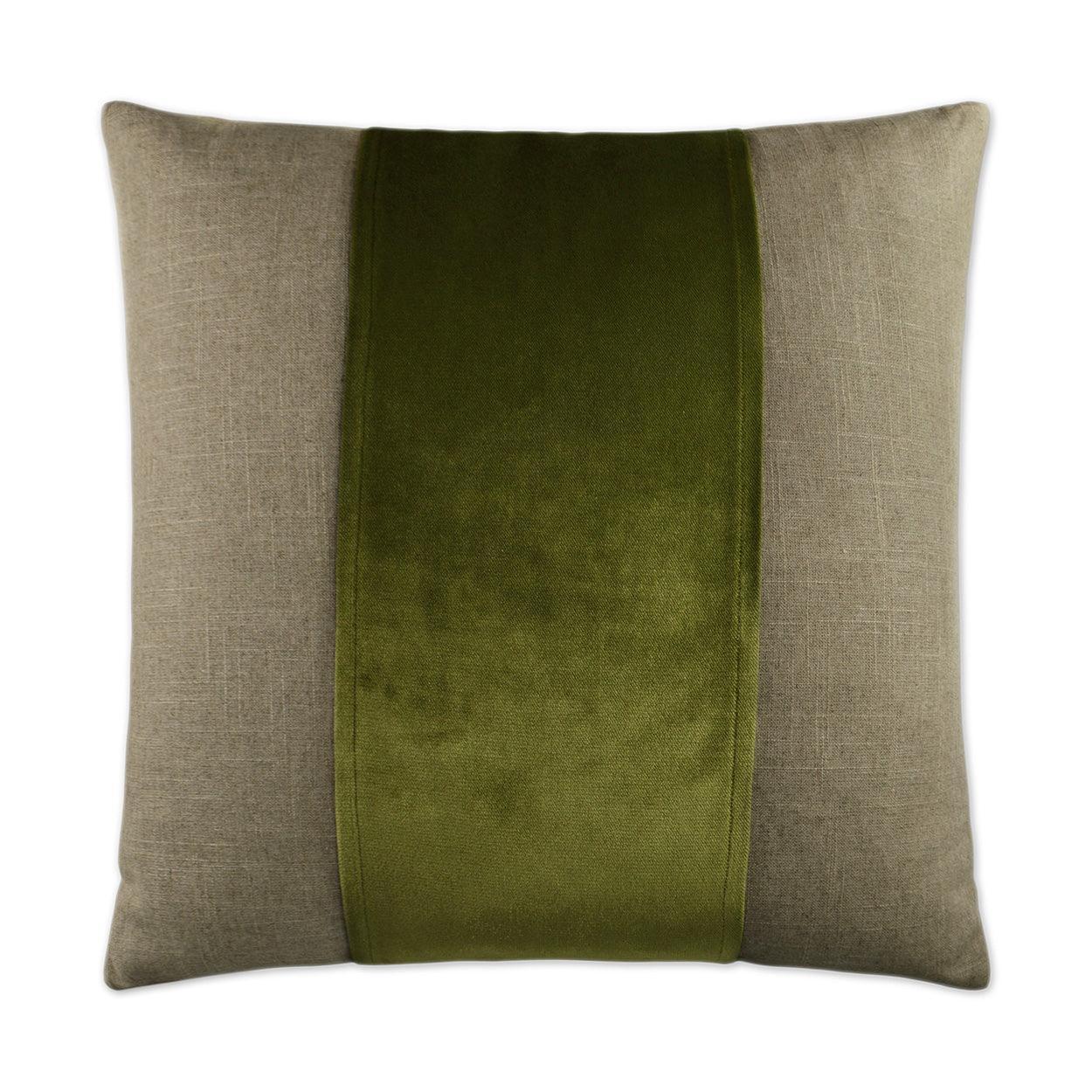 Jefferson Aloe Band / Ribbon Green Large Throw Pillow With Insert - Uptown Sebastian