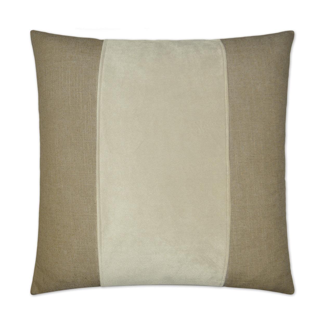 Jefferson Beach Band / Ribbon Ivory Large Throw Pillow With Insert - Uptown Sebastian