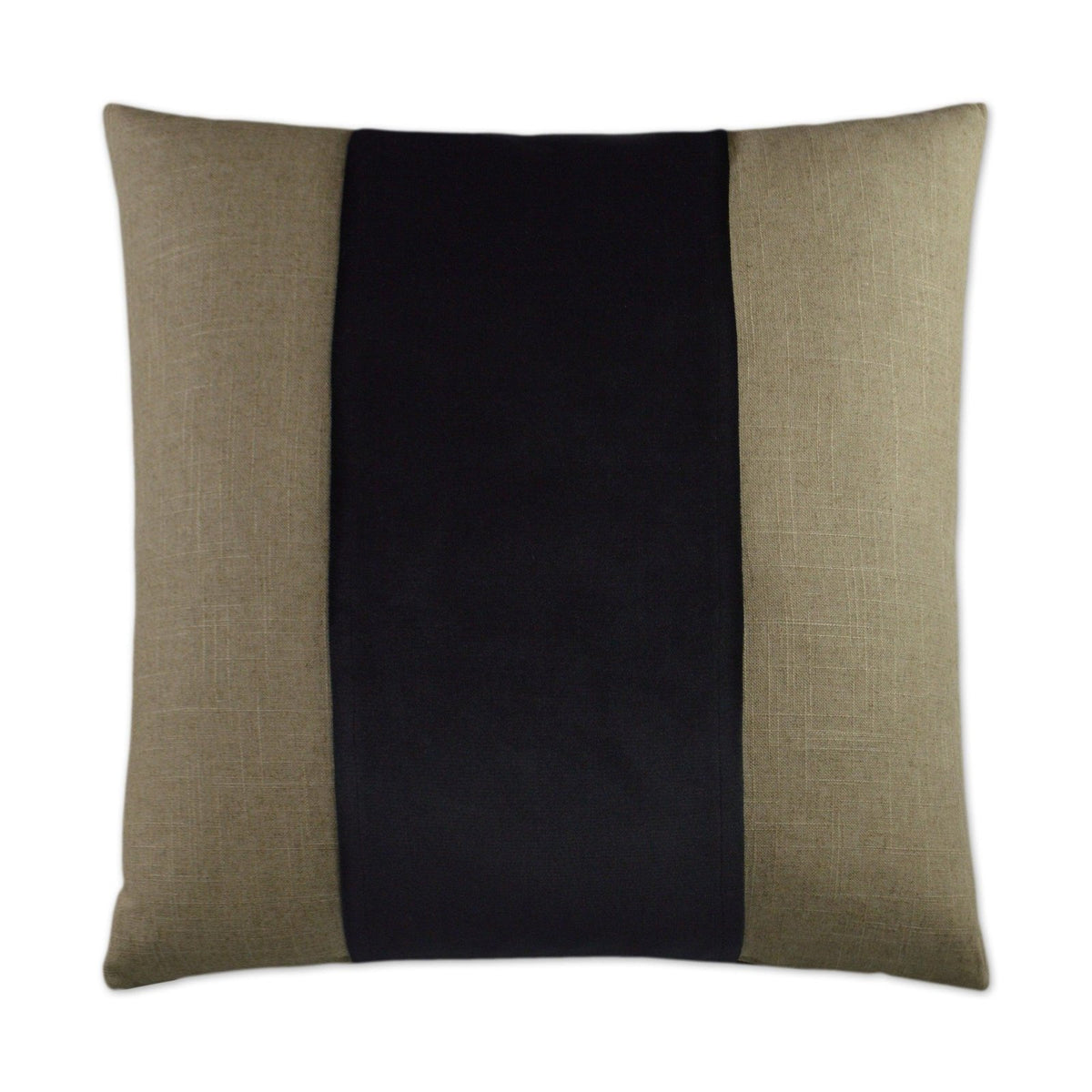 D.V. Kap Jefferson Black Ribbon Black Large Throw Pillow With Insert