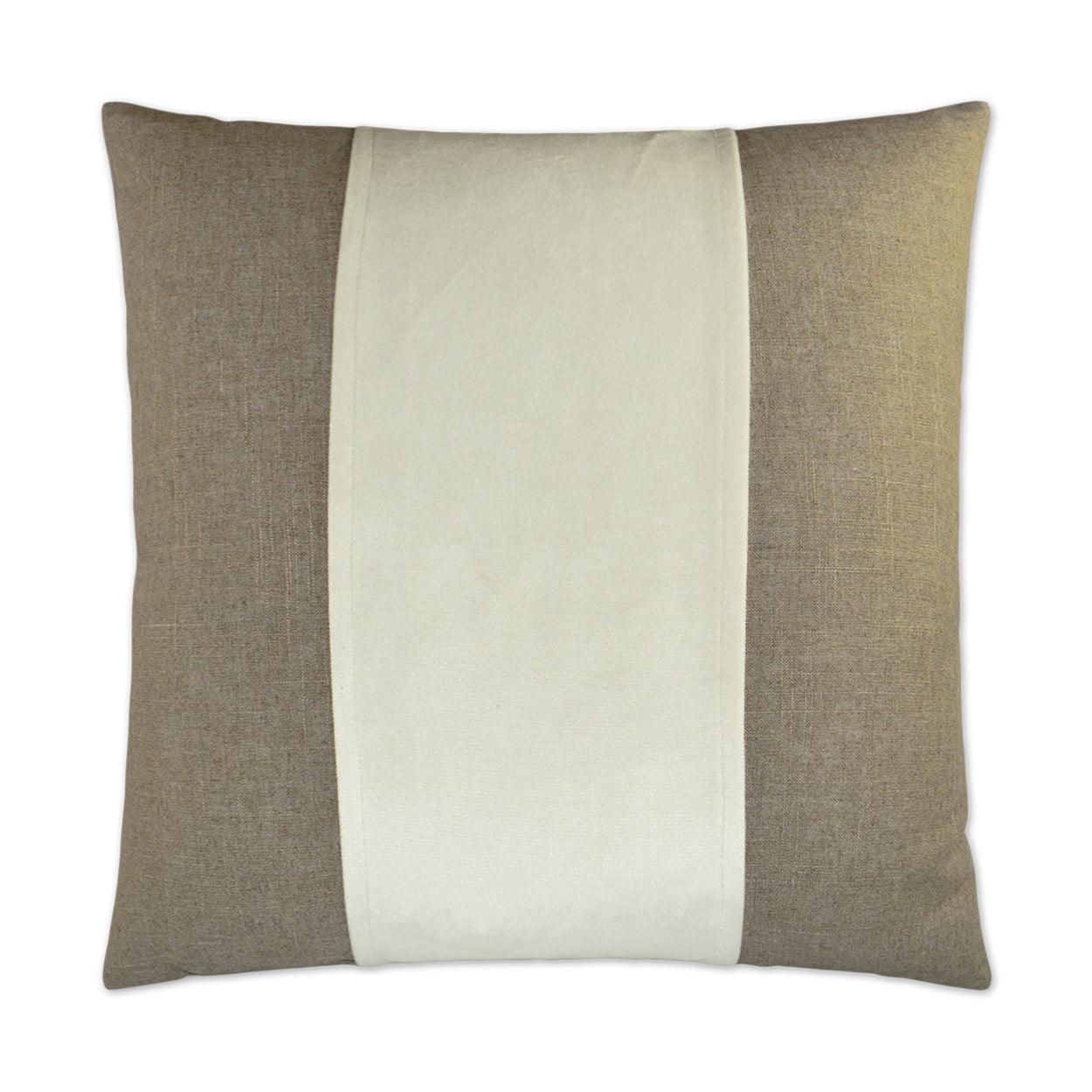 Jefferson Ivory Band / Ribbon Ivory Large Throw Pillow With Insert - Uptown Sebastian