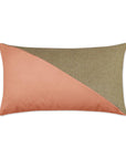 Jefferson Lumbar Blush Color block Blush Large Throw Pillow With Insert - Uptown Sebastian