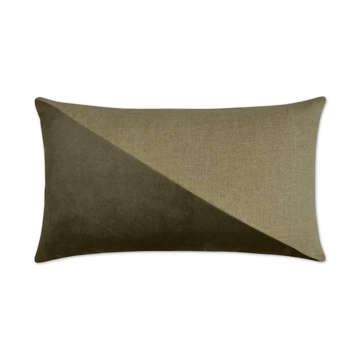 Jefferson Lumbar Otter Color block Brown Large Throw Pillow With Insert - Uptown Sebastian
