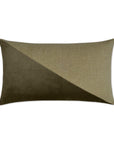 Jefferson Lumbar Otter Color block Brown Large Throw Pillow With Insert - Uptown Sebastian