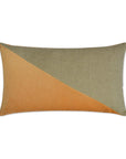 Jefferson Lumbar Satsuma Color block Orange Large Throw Pillow With Insert - Uptown Sebastian