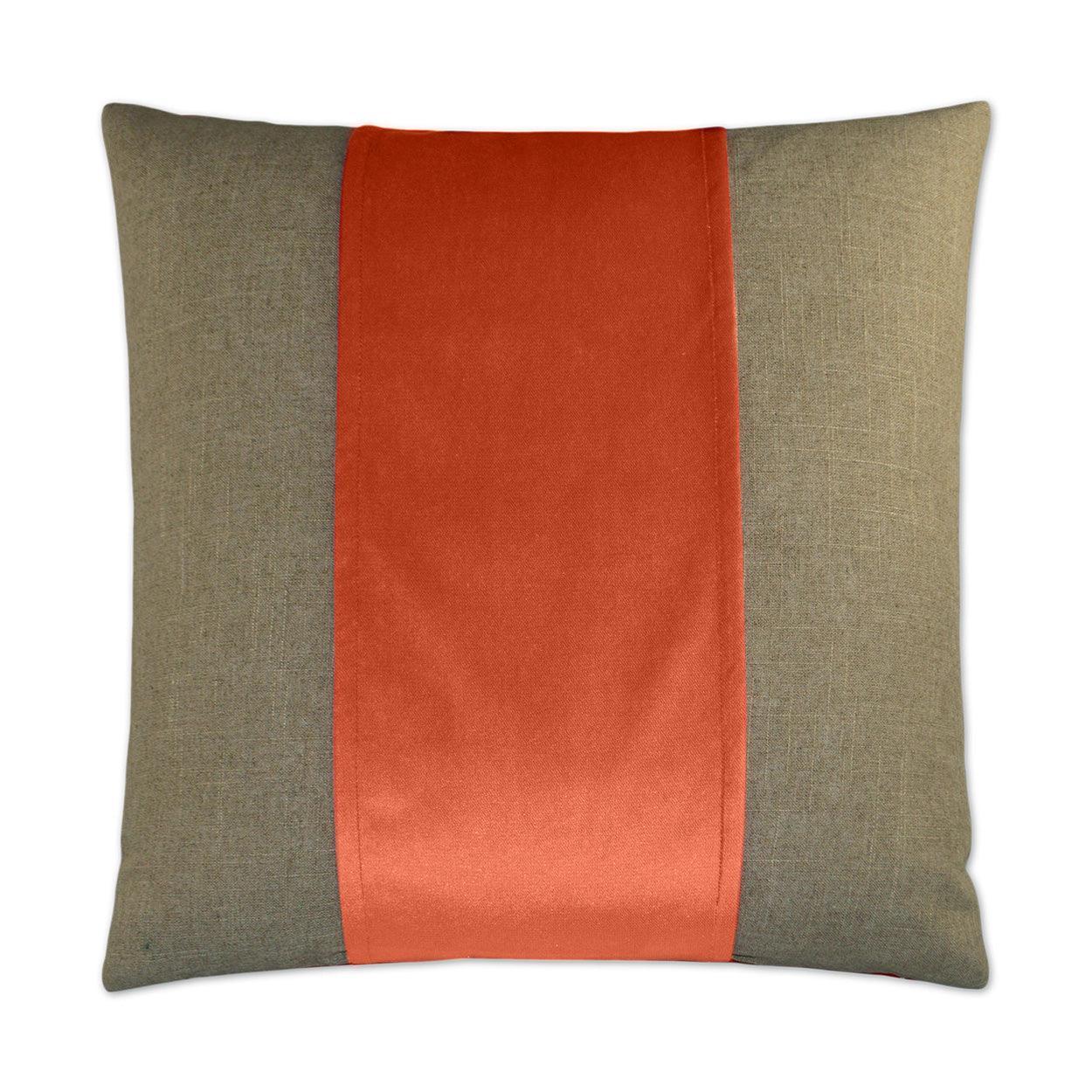 Jefferson Mango Band Salmon Large Throw Pillow With Insert - Uptown Sebastian