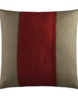 Jefferson Sangria Band / Ribbon Red Large Throw Pillow With Insert - Uptown Sebastian