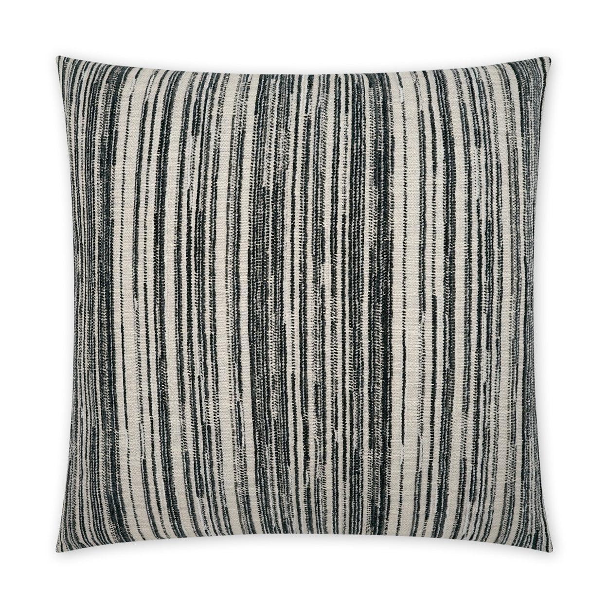 Julep Pepper Stripes Black Large Throw Pillow With Insert - Uptown Sebastian