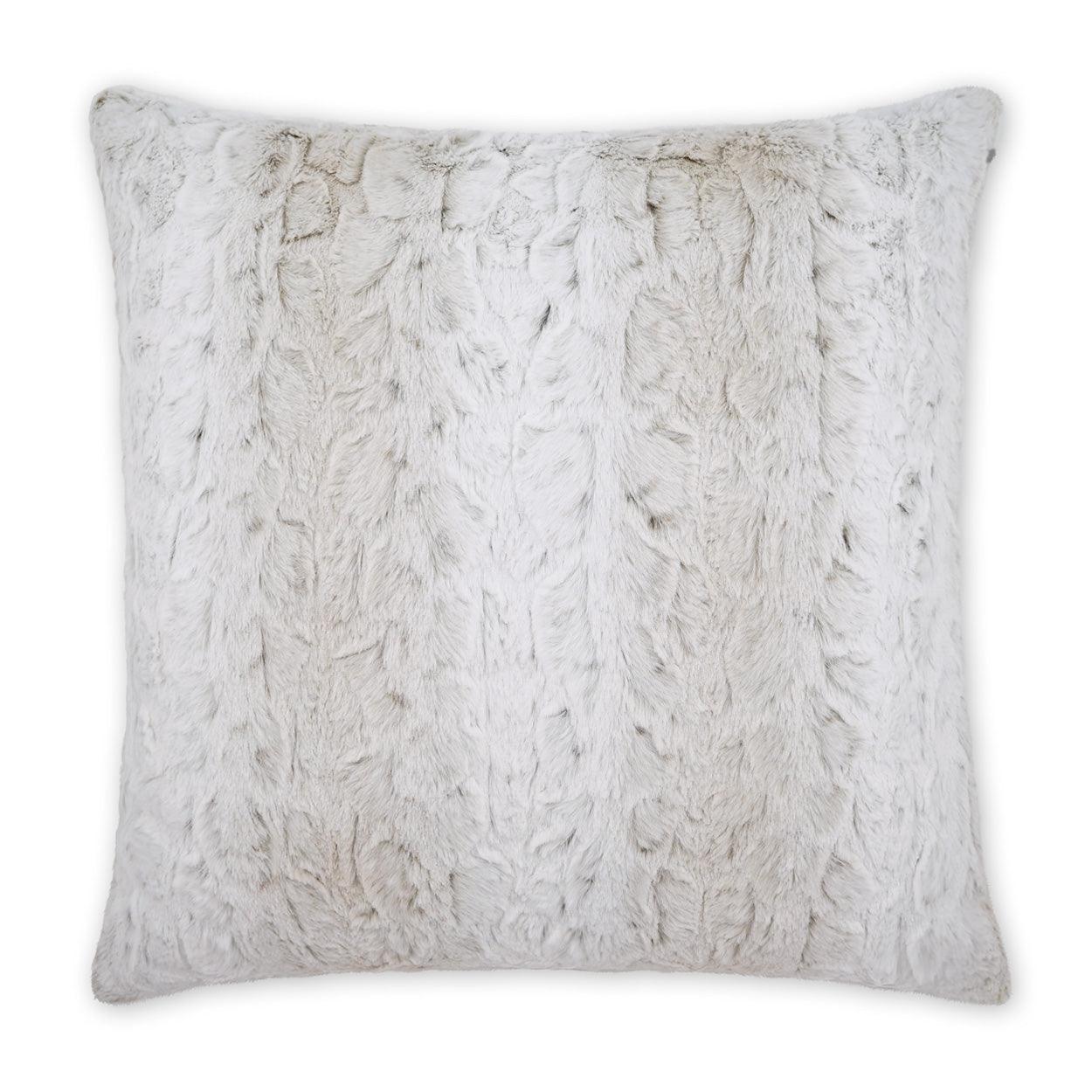 Juneau Fur White Large Throw Pillow With Insert - Uptown Sebastian