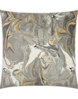 Juno Grey stone Abstract Orange Grey Large Throw Pillow With Insert - Uptown Sebastian