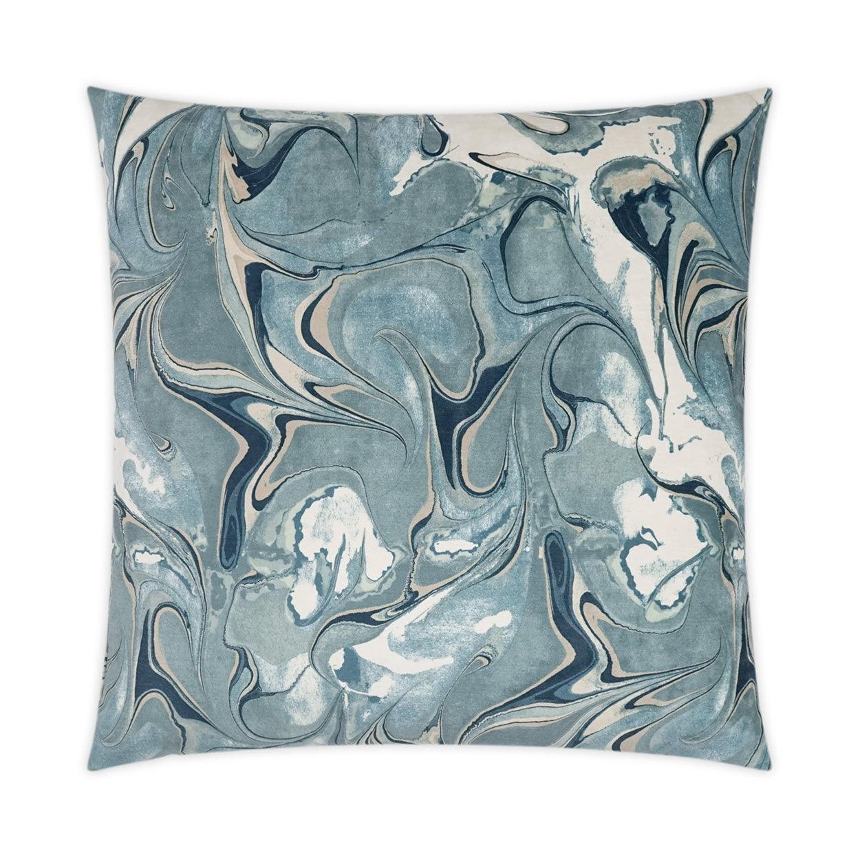 Juno River Modern Abstract Mist Large Throw Pillow With Insert - Uptown Sebastian