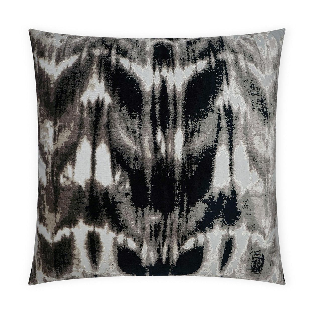 Kanoko Grey Global Black Grey Large Throw Pillow With Insert - Uptown Sebastian